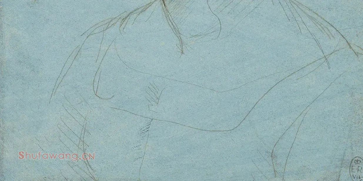 达·芬奇素描人物头像《女子侧面肖像》_02