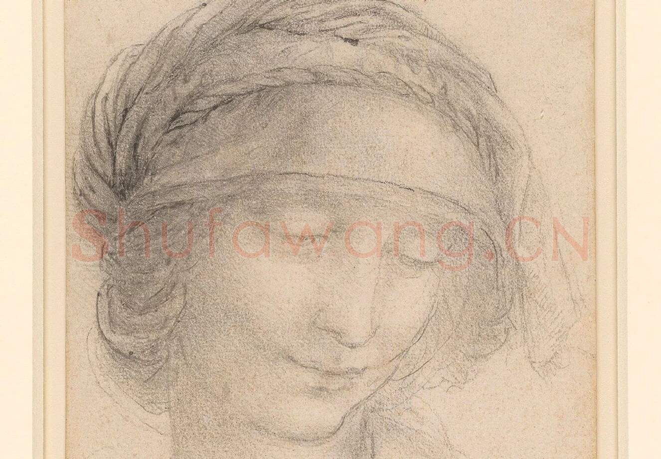 达芬奇素描头像作品《圣安妮肖像》_02