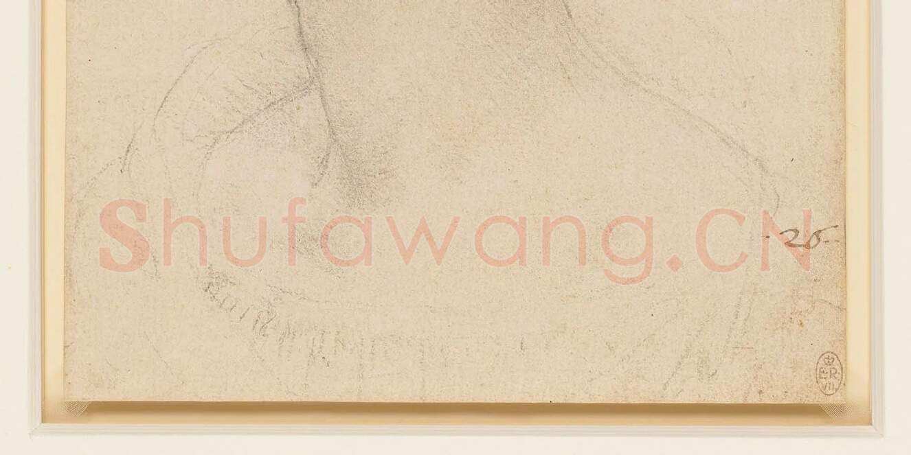 达·芬奇素描人物作品《一个卷发的年轻人头像》_03