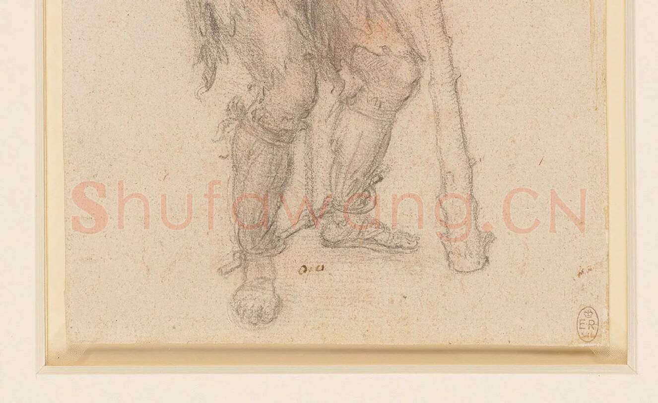 达·芬奇素描人物《对一个乞丐的衣着研究》_03