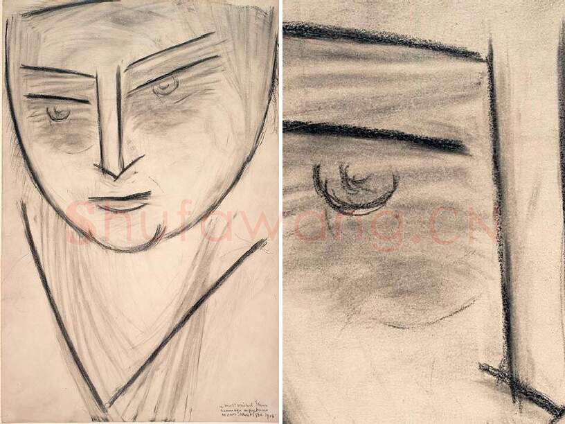 马蒂斯素描《莎拉·斯坦因的研究》