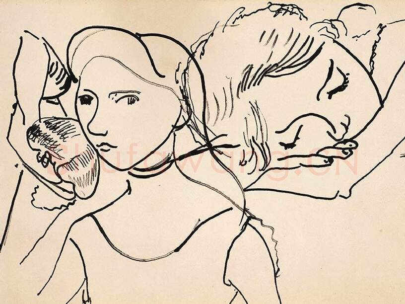 马蒂斯手稿《玛格丽特的三种姿势》