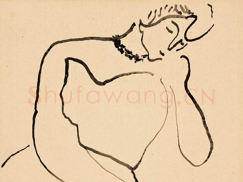 马蒂斯作品《俯身的女人》