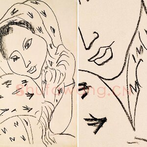 马蒂斯作品《披肩的女孩》