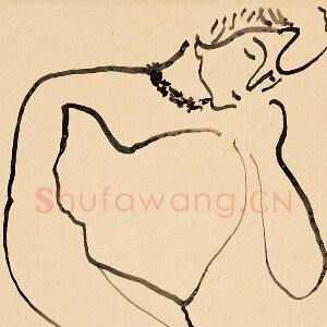 马蒂斯作品《俯身的女人》