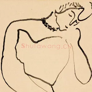 马蒂斯作品《俯身的女人》